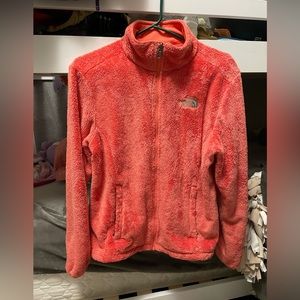 North face fuzzy zip up